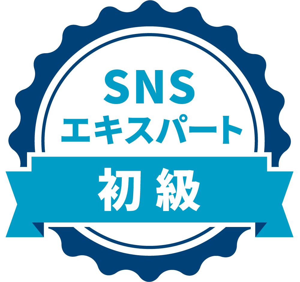 初級SNSエキスパート検定 ロゴ てるるブログ