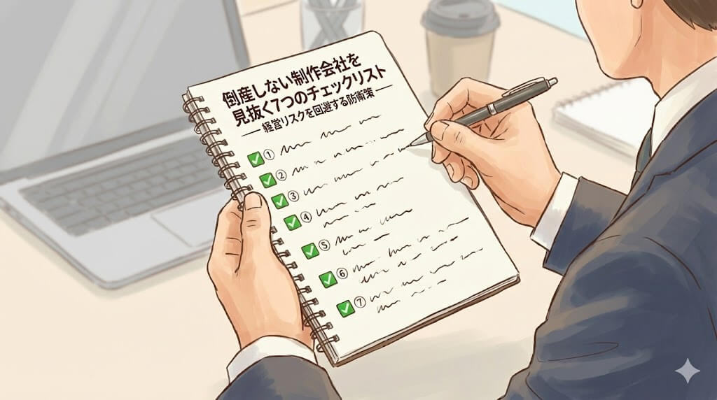 倒産しない制作会社を見抜く7つのチェックリスト