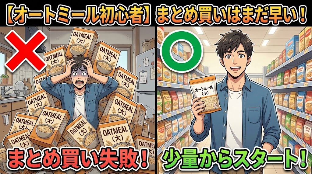 いきなり大容量はNG！失敗しないオートミールの選び方と「お試し」のすすめ