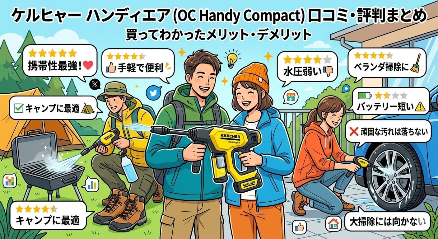 ケルヒャー ハンディエア（OC Handy Compact）口コミ・評判まとめ｜買ってわかったメリット・デメリット